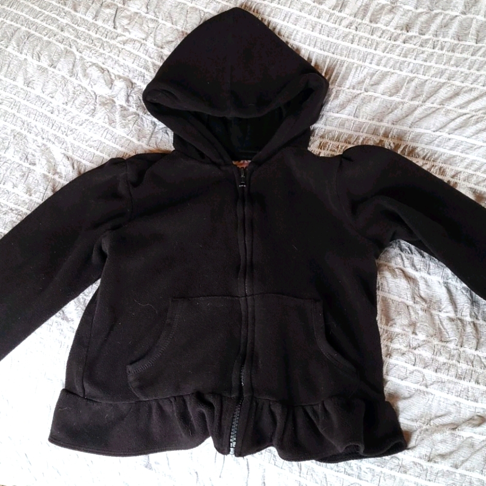 Girls zip-up hooded sweatshirt